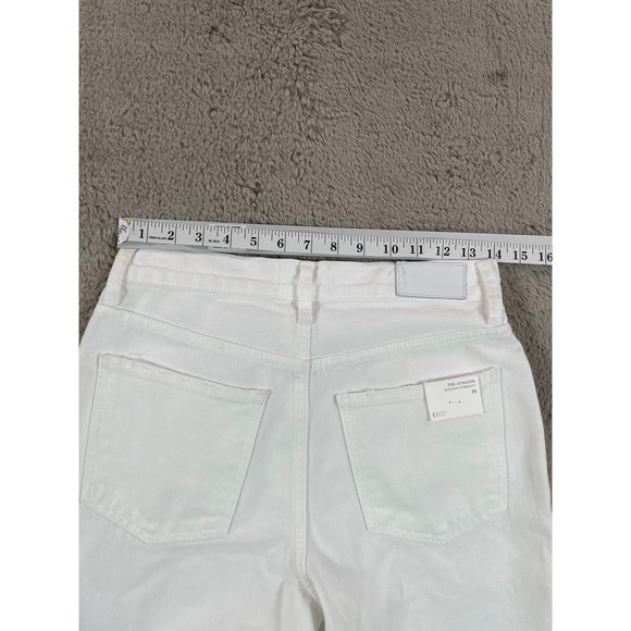 NWT Rails Atwater Blanche Distressed White Slouchy Straight Leg Jeans School 25 - Picture 6 of 11